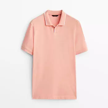 Футболка-поло Massimo Dutti, лососевый