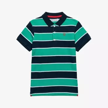 Футболка-поло Minoti, темно-синий/зеленый/белый