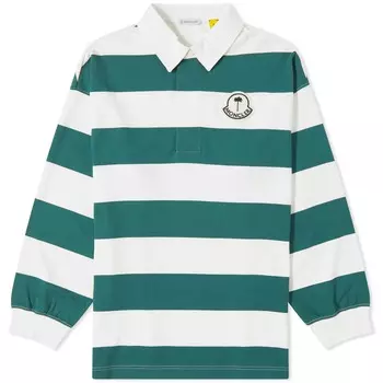 Футболка поло Moncler Genius X Palm Angels Rugby, зеленый/белый
