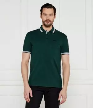 Футболка поло мужская Boss Green Пэдди с окантовкой, зеленый