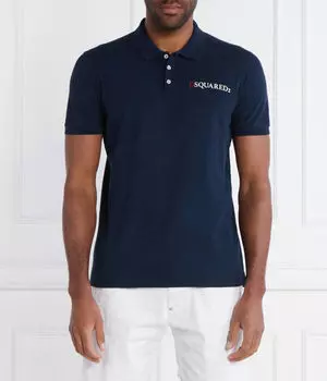 Футболка поло мужская Dsquared2 на пуговицах, синий