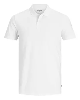 Футболка поло мужская Jack & Jones однотонная, белый