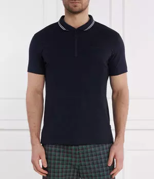 Футболка поло мужская Joop! Jeans с воротником на молнии, синий