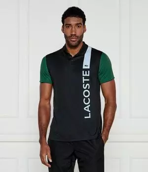 Футболка поло мужская Lacoste спортивная с принтом, мультиколор