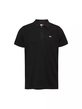 Футболка поло мужская Tommy Jeans однотонная, черный