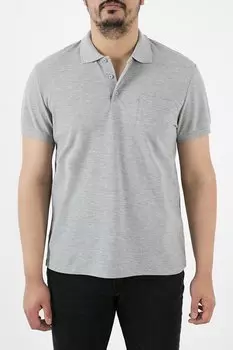Футболка-поло на пуговицах из 100% хлопка 59021271 Buratti, серый