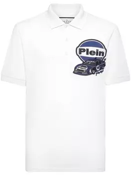 Футболка-поло Philipp Plein Cars Racing, белый