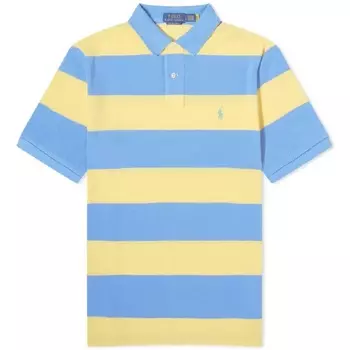 Футболка-поло Polo Ralph Lauren Block Stripe, желтый, голубой
