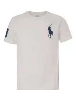 Футболка Polo Pony с вышивкой POLO RALPH LAUREN KIDS, белый