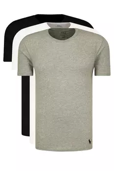 Футболка POLO RALPH LAUREN 3-pack regular fit, серый