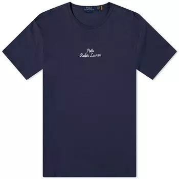 Футболка Polo Ralph Lauren Chain Stitch Logo, темно-синий