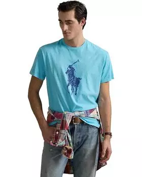 Футболка Polo Ralph Lauren Classic Fit Big Pony Jersey T-Shirt, цвет Turquoise Nova