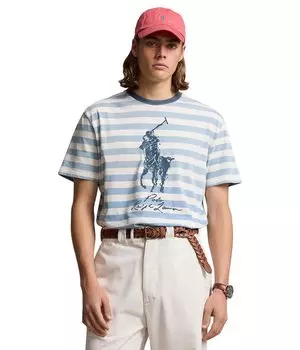 Футболка Polo Ralph Lauren Classic Fit Big Pony Jersey T-Shirt, цвет Vessel Blue/Nevis