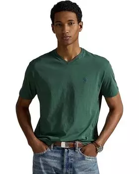 Футболка Polo Ralph Lauren Classic Fit Jersey V-Neck T-Shirt, цвет Washed Forest