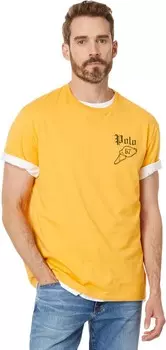 Футболка Polo Ralph Lauren Classic Fit Jersey Graphic T-Shirt, цвет Gold Bugle