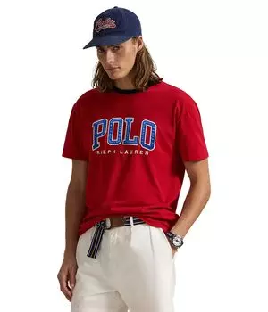 Футболка Polo Ralph Lauren Classic Fit Letterman Logo T-shirt, красный