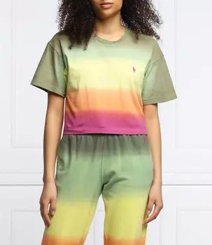 Футболка POLO RALPH LAUREN cropped fit, разноцветный