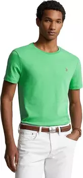 Футболка Polo Ralph Lauren Custom Slim Fit Soft Cotton T-Shirt, цвет Classic Kelly