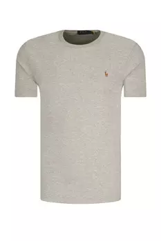 Футболка POLO RALPH LAUREN custom slim fit, серый