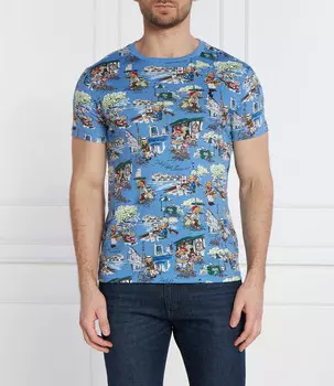 Футболка POLO RALPH LAUREN Custom slim fit, синий