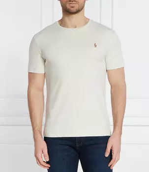 Футболка POLO RALPH LAUREN Custom slim fit, серый