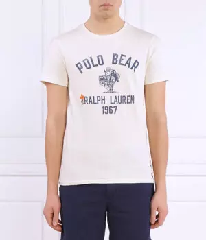 Футболка Polo Ralph Lauren Custom Slim Fit, бежевый