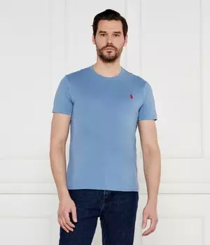 Футболка Polo Ralph Lauren Custom Slim Fit, голубой