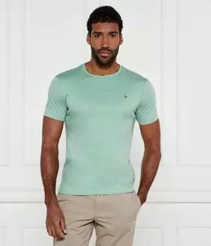 Футболка Polo Ralph Lauren Custom Slim Fit, зеленый