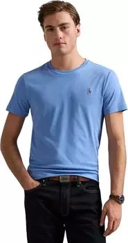 Футболка Polo Ralph Lauren Custom Slim Fit Soft Cotton T-Shirt, цвет Sky Blue