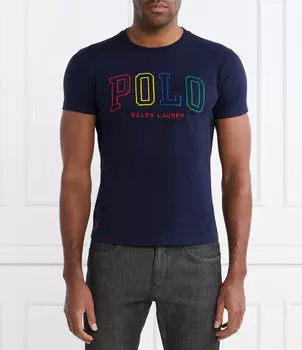 Футболка POLO RALPH LAUREN JERSEY Slim Fit, темно-синий