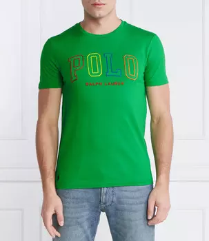 Футболка POLO RALPH LAUREN JERSEY Slim Fit, зеленый
