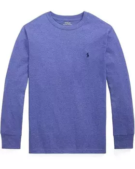 Футболка Polo Ralph Lauren Kids Cotton Jersey Long-Sleeve Tee, цвет Faded Royal Heather/C7941