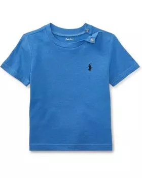Футболка Polo Ralph Lauren Kids Cotton Jersey Crew Neck Tee, цвет Scottsdale Blue