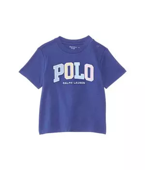 Футболка Polo Ralph Lauren Kids Logo Cotton Jersey Tee, цвет Light Navy