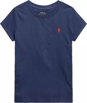 Футболка Polo Ralph Lauren Kids Short Sleeve Jersey T-Shirt, цвет French Navy