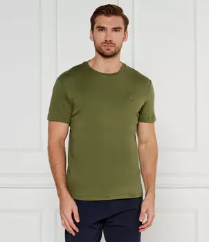 Футболка POLO RALPH LAUREN PIMA Custom slim fit, цвет cachi