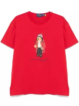 Футболка Polo Ralph Lauren Polo Bear с принтом, красный