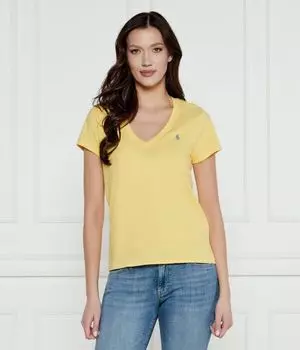 Футболка Polo Ralph Lauren Regular Fit с V-образным вырезом, желтый