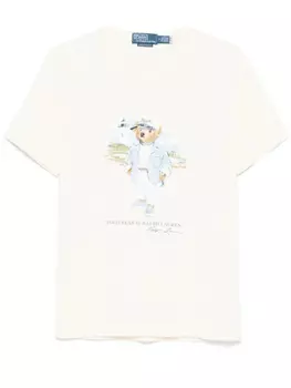 Футболка Polo Ralph Lauren с мотивом Polo-Bear, нейтральный