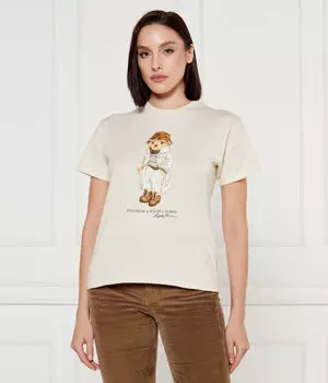 Футболка Polo Ralph Lauren с принтом, бежевый