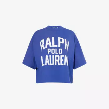 Футболка Polo Ralph Lauren с принтом логотипа, синий