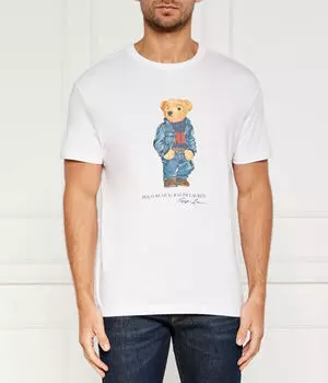 Футболка Polo Ralph Lauren с рисунком медведя, белый