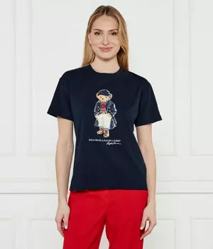 Футболка Polo Ralph Lauren с рисунком, синий