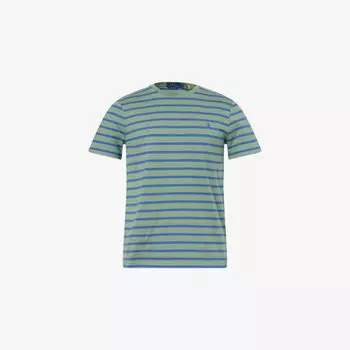 Футболка Polo Ralph Lauren с вышитым логотипом, зеленый / синий