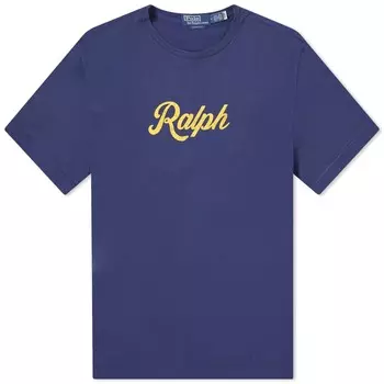 Футболка Polo Ralph Lauren Script Logo, темно-синий