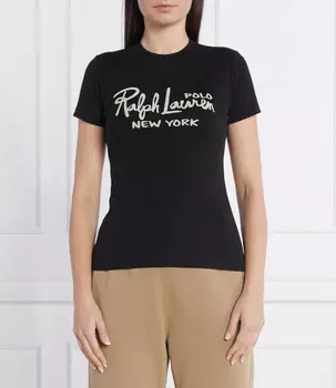 Футболка POLO RALPH LAUREN slim fit, черный