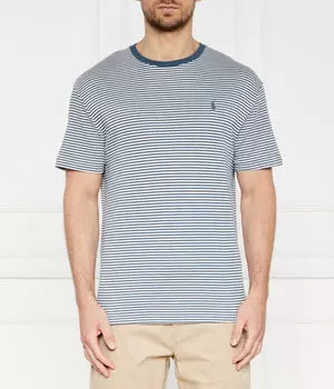 Футболка Polo Ralph Lauren в полоску, синий / белый