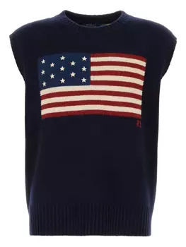 Футболка Polo Ralph Lauren wool-blend vest, синий