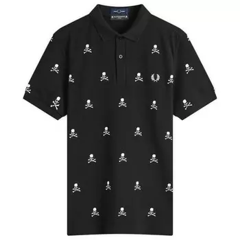 Футболка-Поло с черепом X mastermind Fred Perry, черный