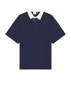 Футболка-Поло с изображением щита Daily Paper, голубой